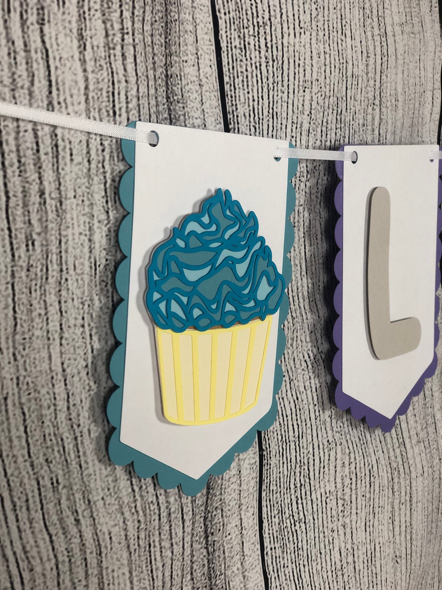 Cupcake Party Banner Light | Cupcake Party | Cupcake Birthday | Cupcake Garland